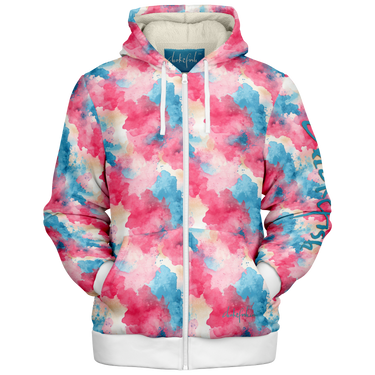 Chokefish™ Microfleece Zip-Up Hoodie Acid-Wash Colors-001